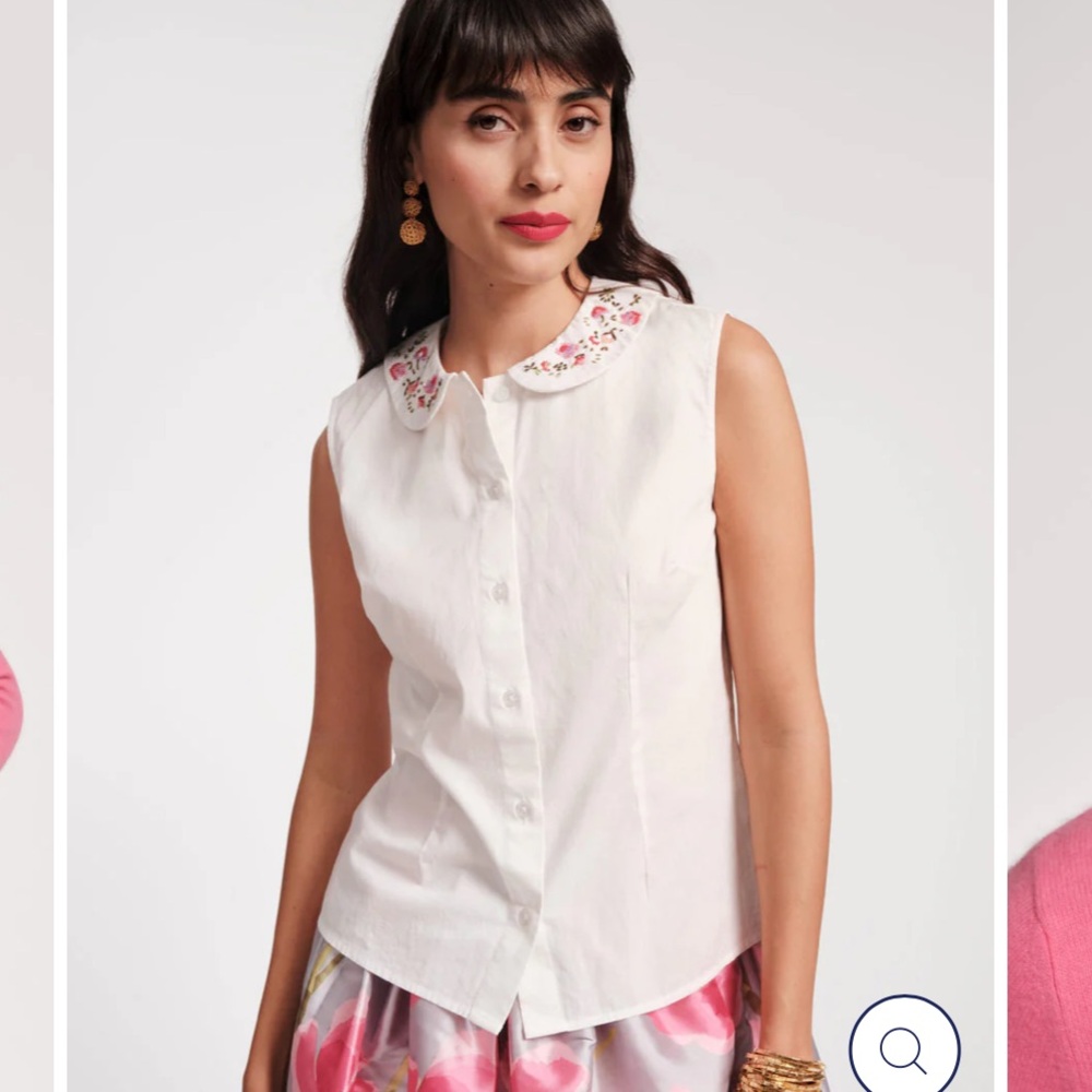 Frances Valentine Louise Floral Embroidered Top Beautiful!